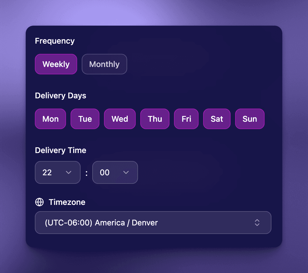 Smart Schedule Interface